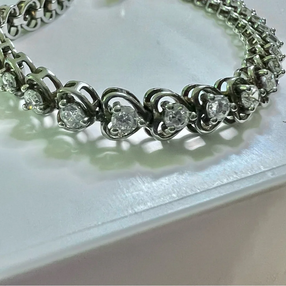 Ross Simons sterling silver 925 CZ tennis bracelet vintage - Picture 4 of 9